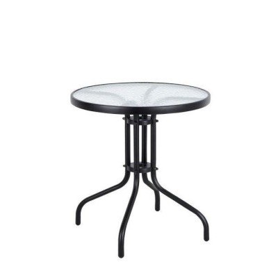 Τραπέζι Μεταλλικό EARTH Μαύρο Φ60x70cm
