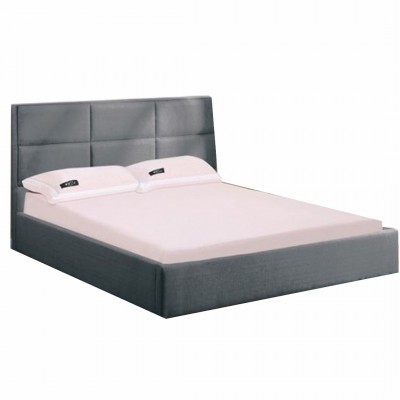 MAX Κρεβάτι Διπλό με Χώρο Αποθήκευσης, για Στρώμα 160x200cm, Ύφασμα Ανθρακί