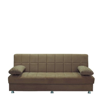 Καναπές Κρεβάτι Τριθέσιος LAURA ΙΙ Καφέ 190x84x86cm