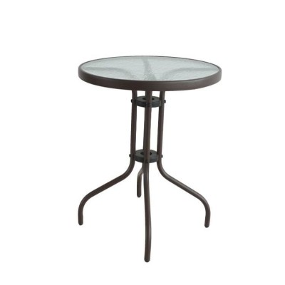 Τραπέζι Μεταλλικό EARTH Καφέ Φ60x70cm