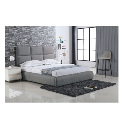 MAXIM Κρεβάτι Διπλό, για Στρώμα 180x200cm, Ύφασμα Σκούρο Γκρι